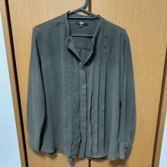 UNIQLO ユニクロ カーキ 長袖シャツ Mサイズ