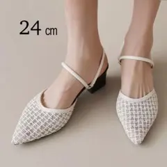 新品 blackdiaocean ストラップメッシュサンダル パンプス 24cm