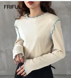 SHEIN friful リブクルーネック