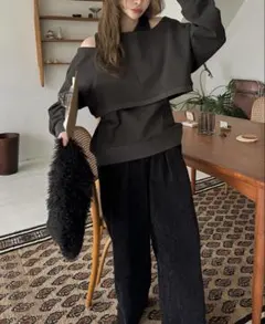 【美品】willfully アシンメトリー2pieceスウェットのサムネイル