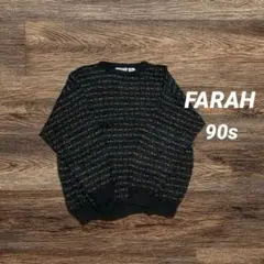 ヴィンテージ FARAH 総柄 ニットセーター メキシコ製 XL 90s 格子