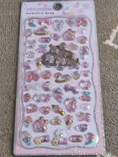 硬いシール 3D 立体シール ゆめかわ ぷっくり ピンク