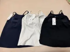 UNIQLOクレープジャージーブラキャミソール3枚セット