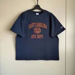 チャンピオン　フリークスストア別注 フロッキープリントロゴ半袖T　ネイビー　新品