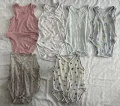 ユニクロベビー ロンパース 6点セット まとめ売り ベビー肌着 ノースリーブ