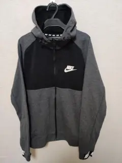 NIKE ジップアップパーカー グレー ブラック