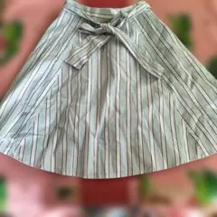 Cherite by PRIME PATTERN ストライプフレアスカートのサムネイル