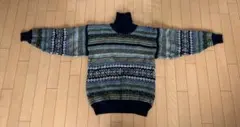 PEYTON PLACE for men ノルディック柄タートルネックセーター
