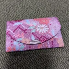 【Nina様専用】和風花柄布製財布　名刺入れ