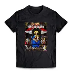聖母マリアステンドグラスアートTシャツ