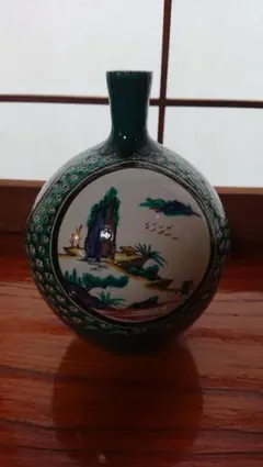 「お値下げ」九谷焼　初代　三ツ井為吉　花瓶 お値下げ」九谷焼 初代 三ツ井為吉 花瓶