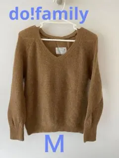 do!family ブラウン Vネック ニットセーター