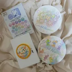 ダッフィー&フレンズ 20周年 カラフルハピネス ワッペン (コースター付)