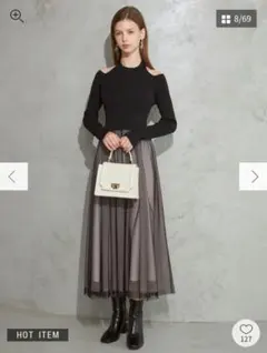 マーキュリーデュオ 2WAYチュールニットドッキングワンピース