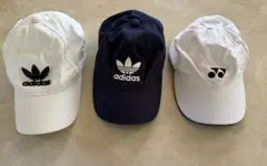 【3点セット】アディダス トレフォイル & ヨネックス キャップ 帽子 スポーツ