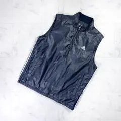 adidas 中綿ハーフジップベスト ゴルフウェア 黒サイズO/XG*MD725