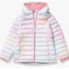 パファージャケット フード付き ガール107-114cm パステル　ダウン