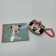ディズニーリゾート　ミニーマウス　メモ帳＆コインケース　がま口