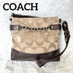 COACH ショルダーバッグ シグネチャー キャンバス レザー チェーンのサムネイル