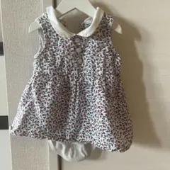 花柄コットンワンピースロンパース