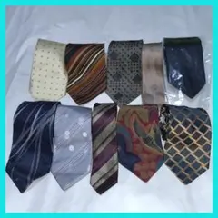 【美品】ネクタイ10本セット (ブランド品も有)　多色①《値下げ終了》