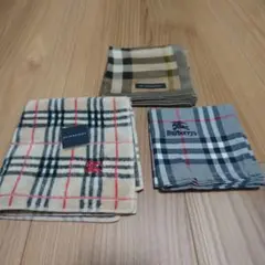 Burberry チェック柄 ハンカチ 3枚セット