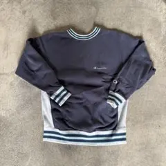 【Champion】リバースウィーブストライプリブ ネイビー 古着