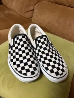 Vans チェッカーパターン スリッポン　23.5cm