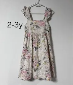 Cath Kids キャスキッドソン 花柄　ノースリーブワンピース　2-3yのサムネイル