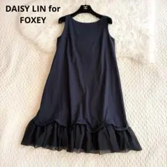美品♡デイジーリンフォーフォクシー　Wave Dress裾フリル　異素材　40