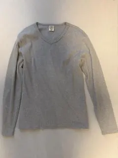 アヴィレックス AVIREX リブ編みVネック長袖TシャツLサイズ中古のサムネイル
