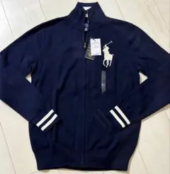 Polo Ralph Lauren ネイビー ジップアップセーター　M 新品