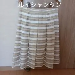 ワールド　ルイシャンタン　ボックスタック透けるベージュ ホワイト ストライプのサムネイル