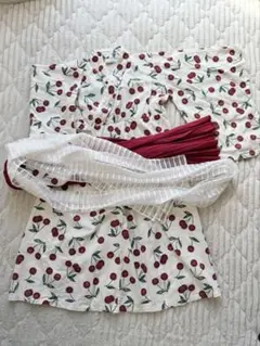 petit mainさくらんぼ柄 浴衣ドレス 110cm