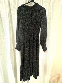OPAQUE.CL ドット柄ロングワンピース