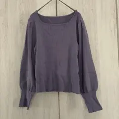 パープル ニット