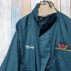 HB371☆ナイロンジャケット☆ワークジャケット☆企業ロゴ刺繍☆USA製☆90s