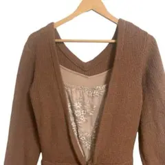 Lily Brown リリーブラウン　ニットワンピース Vネック　フリーサイズ