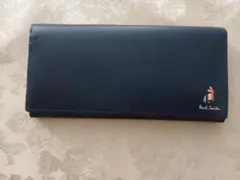 現行　ネイビー　ポールスミス　マーケトリー　ブライトストライプ　ラビット　長財布