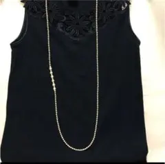 パール　コットンパール　ロングネックレス　☆未使用