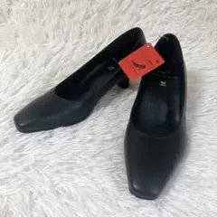 新品タグ付 ワコール サクセスウォーク スクエアトゥ パンプス ブラック 22