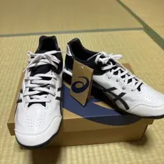 asics スパイクシューズ ホワイト/ネイビー24.5㎝