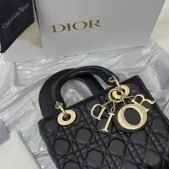 キルティングデザインの黒いレザーバッグ、