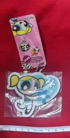 タグ付 パワーパフガールズ ネームマスコット バブルス キーホルダー