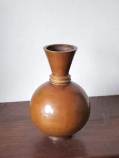 希少】備前焼 金重利陶苑 金重陶弘 鳩燗 ドーナツ型 燗徳利 酒器 陶印