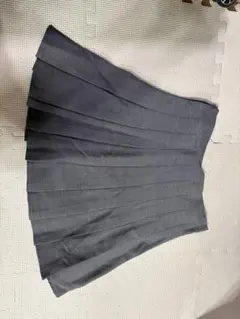 グレー プリーツミニスカート