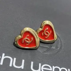 ccロゴ ゴールドハートピアス