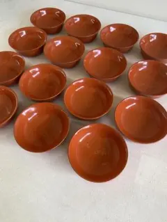 輪島塗　小皿　15枚　豆皿　蒔絵　朱塗り　漆器　銘々皿のサムネイル