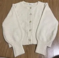 natural couture アイボリー 長袖カーディガン