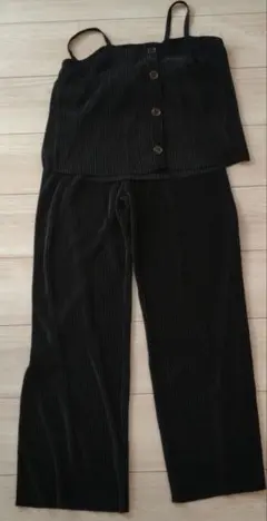 【美品】黒セットアップ Mサイズ　キャミソールパンツ